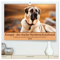 Kangal - der starke Herdenschutzhund (hochwertiger Premium Wandkalender 2025 DIN A2 quer), Kunstdruck in Hochglanz