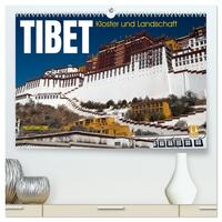 Tibet - Kloster und Landschaft (hochwertiger Premium Wandkalender 2025 DIN A2 quer), Kunstdruck in Hochglanz