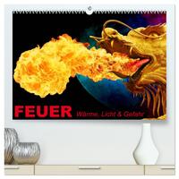 Feuer • Wärme, Licht & Gefahr (hochwertiger Premium Wandkalender 2025 DIN A2 quer), Kunstdruck in Hochglanz