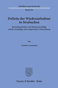 Vorderes Coverbild Defizite der Wiederaufnahme in Strafsachen.