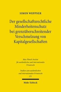 Vorderes Coverbild Der gesellschaftsrechtliche Minderheitenschutz bei grenzüberschreitender Verschmelzung von Kapitalgesellschaften