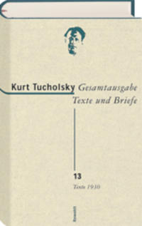 Vorderes Coverbild Gesamtausgabe Texte und Briefe 13