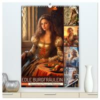 Vorderes Coverbild Edle Burgfräulein (hochwertiger Premium Wandkalender 2026 DIN A2 hoch), Kunstdruck in Hochglanz