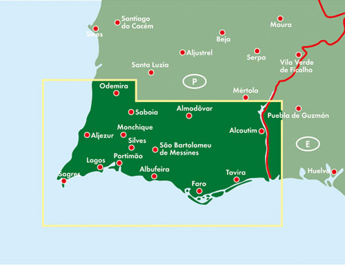 Algarve, Autokarte 1:150.000, freytag & berndt