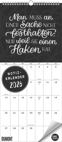 Funny Quotes Notizkalender 2026 – Typo-Planer – Format 22 x 49,5 cm