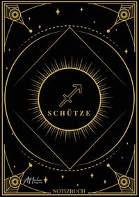 Edles Notizbuch Sternzeichen Schütze | Designed by Alfred Herler