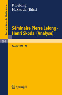Vorderes Coverbild Séminaire Pierre Lelong - Henri Skoda (Analyse)
