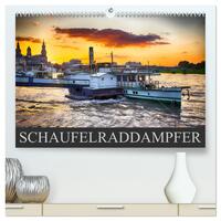 Schaufelraddampfer (hochwertiger Premium Wandkalender 2026 DIN A2 quer), Kunstdruck in Hochglanz
