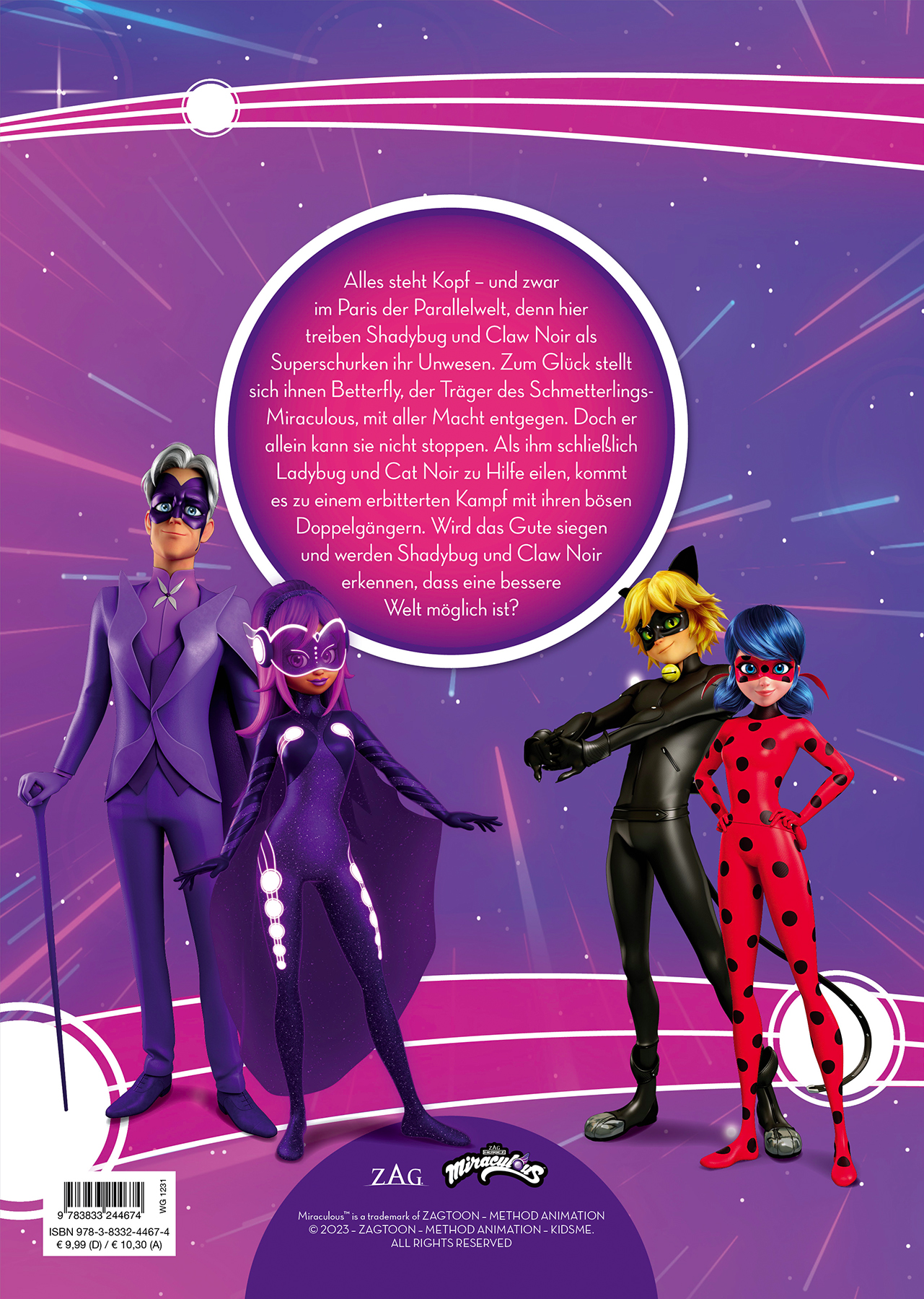 Rückseitencover Miraculous: Die Abenteuer von Shadybug und Claw Noir in Paris