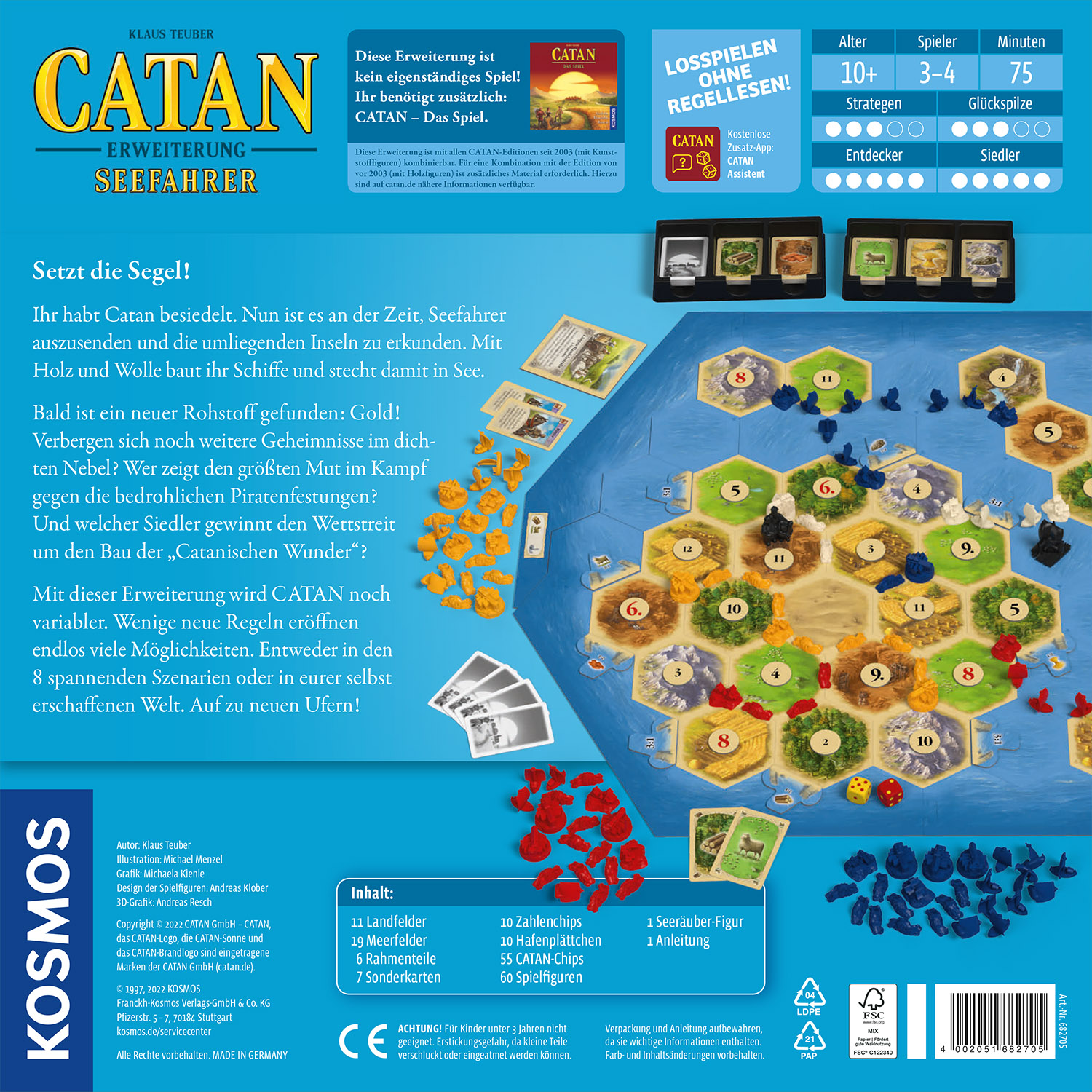 Rückseitencover Catan Seefahrer 3/4 Spieler