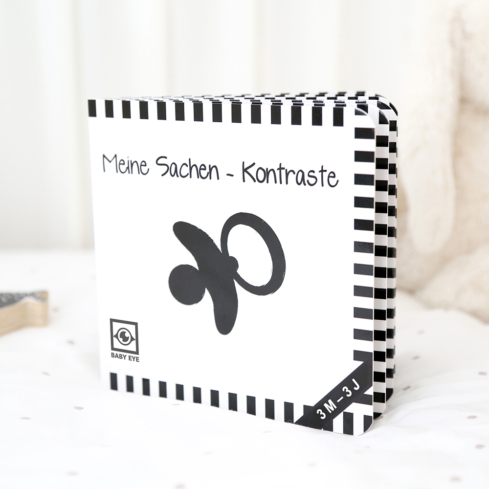 Meine Sachen – Kontraste: Kontrastbuch für Babys · kontrastreiche Bilder angepasst an Babyaugen · Schwarz Weiß Buch für Neugeborene · Mein erstes Bilderbuch · Montessori Buch