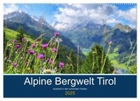 Vorderes Coverbild Alpine Bergwelt Tirol - Illustriert in den schönsten Farben (Wandkalender 2025 DIN A2 quer), CALVENDO Monatskalender