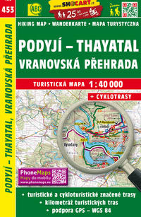 Podyjí, Vranovská prehrada / Thayatal, Talsperre Frain (Wander - Radkarte 1:40.000)
