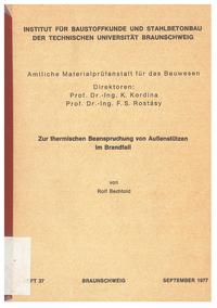 Zur thermischen Beanspruchung von Aussenstützen im Brandfall