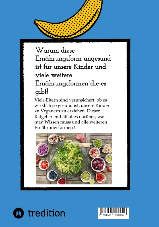Rückseitencover Vegane und fleischlose Ernährung bei Kindern!
