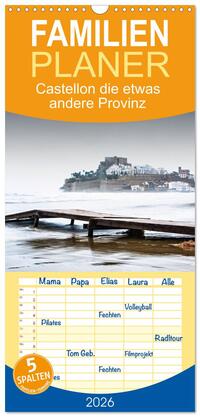 Familienplaner 2026 - Castellon die etwas andere Provinz mit 5 Spalten (Wandkalender, 21 x 45 cm) CALVENDO