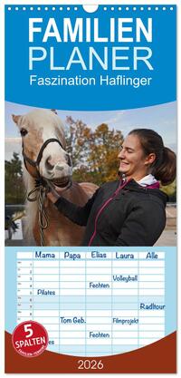 Familienplaner 2026 - Faszination Haflinger mit 5 Spalten (Wandkalender, 21 x 45 cm) CALVENDO