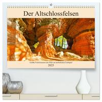 Der Altschlossfelsen - Größte Felsformation der Pfalz im herbstlichen Farbspiel (hochwertiger Premium Wandkalender 2025 DIN A2 quer), Kunstdruck in Hochglanz