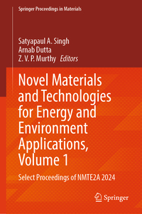 Vorderes Coverbild Novel Materials and Technologies for Energy and Environment Applications, Volume 1