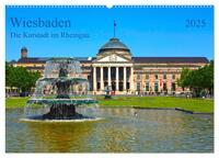 Wiesbaden Die Kurstadt im Rheingau (Wandkalender 2025 DIN A2 quer), CALVENDO Monatskalender