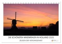 DIE SCHÖNSTEN WINDMÜHLEN IN HOLLAND 2025 (Tischkalender 2025 DIN A5 quer), CALVENDO Monatskalender