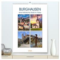 Burghausen, eine historische Stadt im Fokus (hochwertiger Premium Wandkalender 2026 DIN A2 hoch), Kunstdruck in Hochglanz