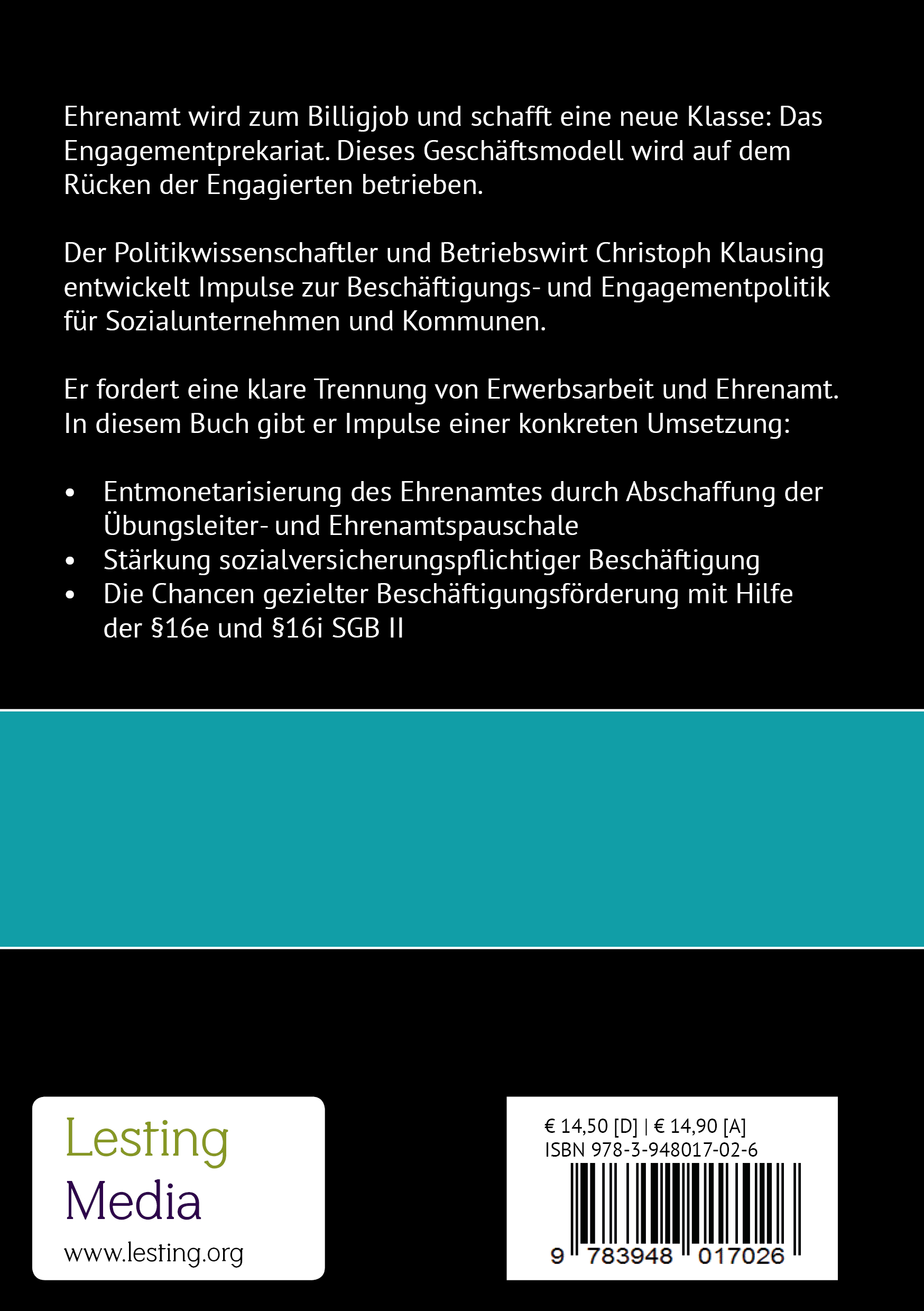 Rückseitencover Beschäftigung in der Sozialwirtschaft