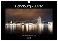Hamburg - Alster (Wandkalender 2025 DIN A3 quer), CALVENDO Monatskalender