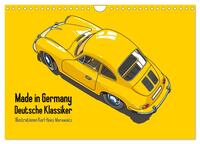Made in Germany - Illustrationen deutscher Oldtimer (Wandkalender 2025 DIN A4 quer), CALVENDO Monatskalender