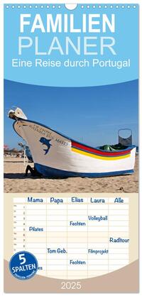 Familienplaner 2025 - Eine Reise durch Portugal mit 5 Spalten (Wandkalender, 21 x 45 cm) CALVENDO