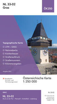 BEV-Karte NL 33-02, Graz 1:250 000