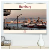 Hamburg Hafen (hochwertiger Premium Wandkalender 2025 DIN A2 quer), Kunstdruck in Hochglanz