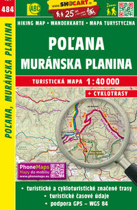 Polana, Muránska planina / Polana, Muraner Plateau (Wander - Radkarte 1:40.000)