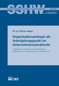 Vorderes Coverbild Organisationsmängel als Anknüpfungspunkt im Unternehmensstrafrecht
