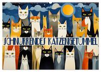 Schnurrendes Katzengetümmel (Wandkalender 2026 DIN A2 quer), CALVENDO Monatskalender