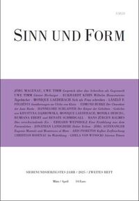 Sinn und Form 2/2025