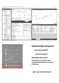 Vorderes Coverbild Cvil 3D Deutschland / Subassembly Composer, Bestandteil des Civil 3D Deutschland (schwarz/weiß, zur Information)