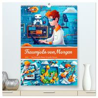 Vorderes Coverbild Traumjobs von Morgen - Der Zukunfts-Planer für große Träume (hochwertiger Premium Wandkalender 2025 DIN A2 hoch), Kunstdruck in Hochglanz