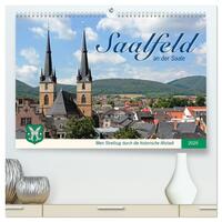 Saalfeld an der Saale – mein Streifzug durch die historische Altstadt (hochwertiger Premium Wandkalender 2025 DIN A2 quer), Kunstdruck in Hochglanz