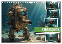Steampunk - Unterwasser Roboter (Wandkalender 2026 DIN A4 quer), CALVENDO Monatskalender