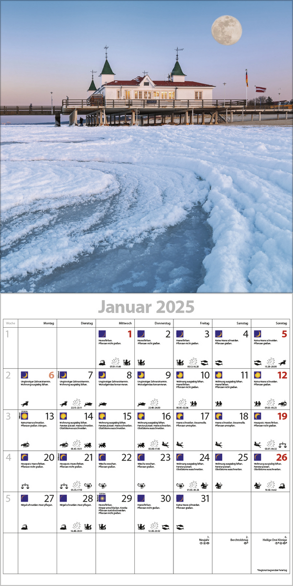 Beispielinhalt (Bild) Der große Mondplaner 2025