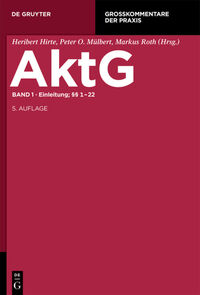 Aktiengesetz / Einleitung; §§ 1-22