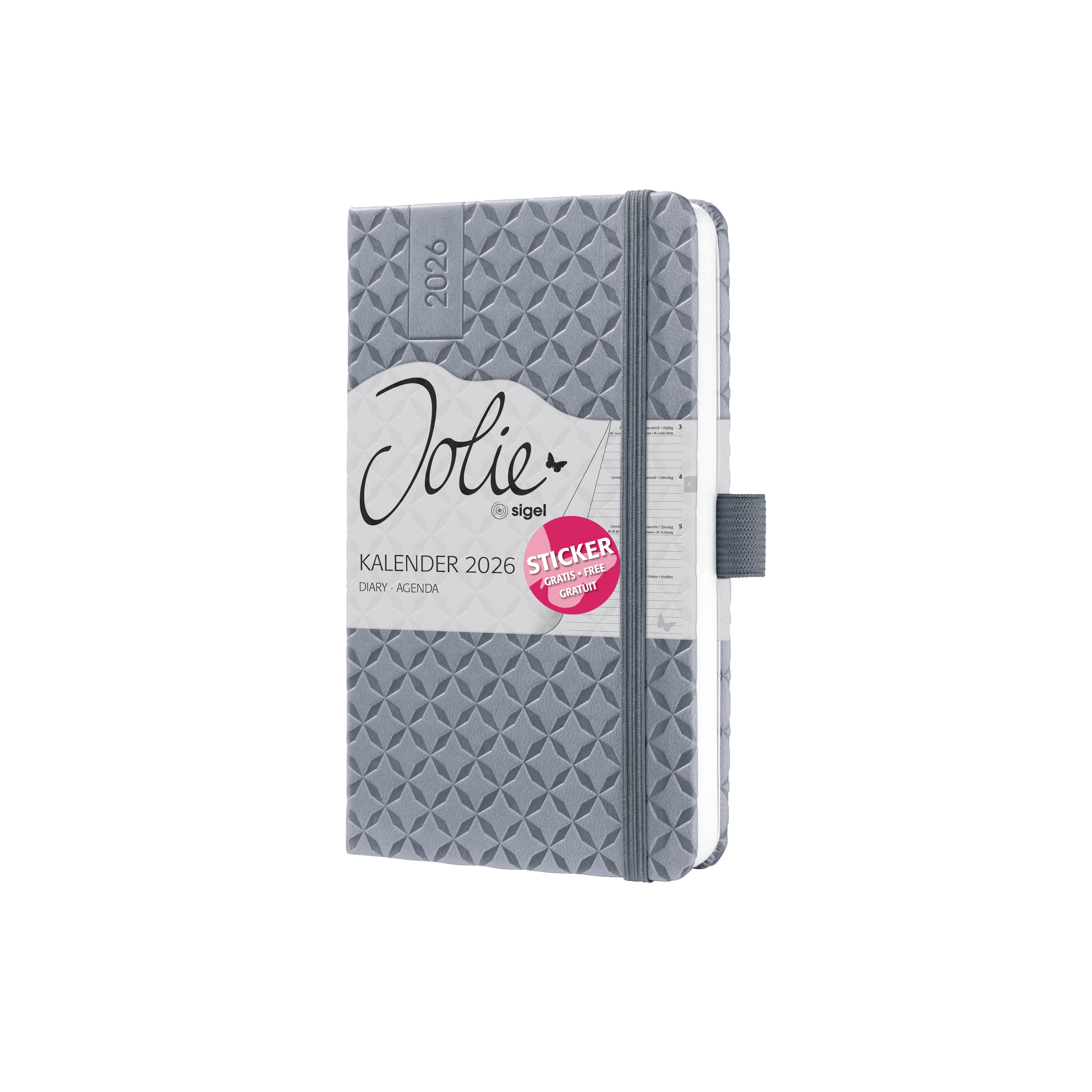 SIGEL J6120 Wochenkalender Jolie 2026, ca. A6, , hellgrau