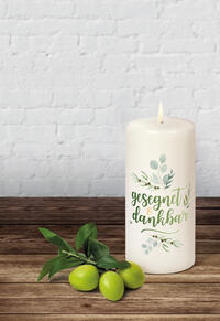 Vorderes Coverbild Kerze "gesegnet & dankbar"