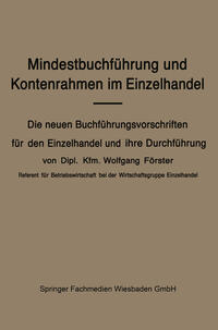Vorderes Coverbild Mindestbuchführung und Kontenrahmen im Einzelhandel