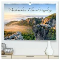 Vorderes Coverbild Wunderschönes Elbsandsteingebirge (hochwertiger Premium Wandkalender 2025 DIN A2 quer), Kunstdruck in Hochglanz