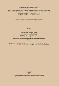 Vorderes Coverbild Richtwerte für das Außenrund-Längs- und Einstechschleifen