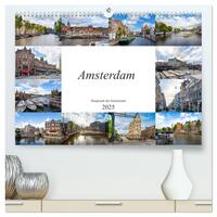 Amsterdam - Hauptstadt der Niederlande (hochwertiger Premium Wandkalender 2025 DIN A2 quer), Kunstdruck in Hochglanz