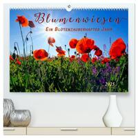 Blumenwiesen – ein blütenzauberhaftes Jahr (hochwertiger Premium Wandkalender 2025 DIN A2 quer), Kunstdruck in Hochglanz