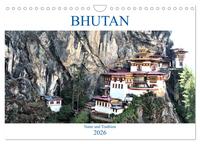 Bhutan - Natur und Tradition (Wandkalender 2026 DIN A4 quer), CALVENDO Monatskalender